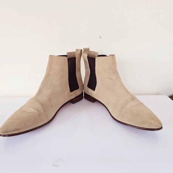 J. Crew Pull on Chelsea Boots in Desert Sand Suede Tan Women's Size 11 - Picture 6 of 10